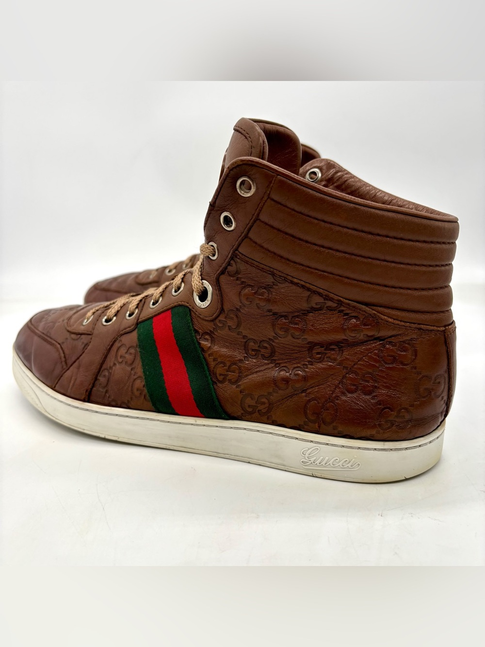 Gucci Guccissima High Top Sneaker - Picture 4 of 10